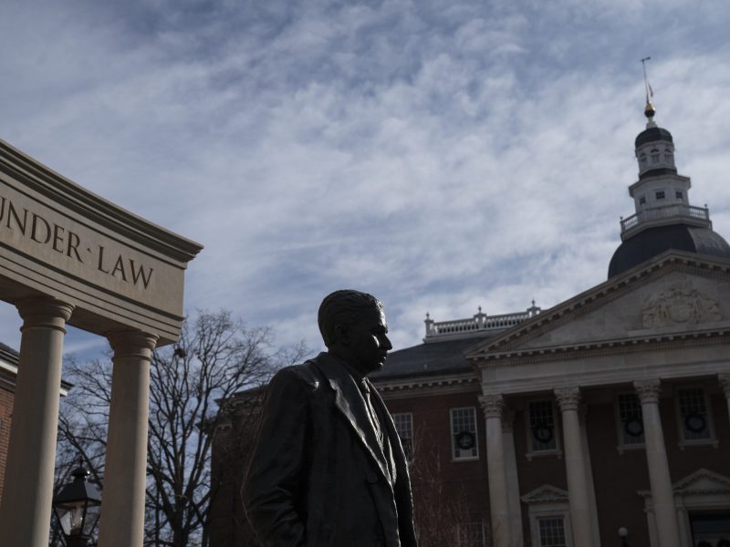The Maryland State House is seen from the Lawyers Mall on December 28, 2021 in Annapolis, Maryland. Photo by Michael Robinson Chavez/The Washington Post via Getty Images