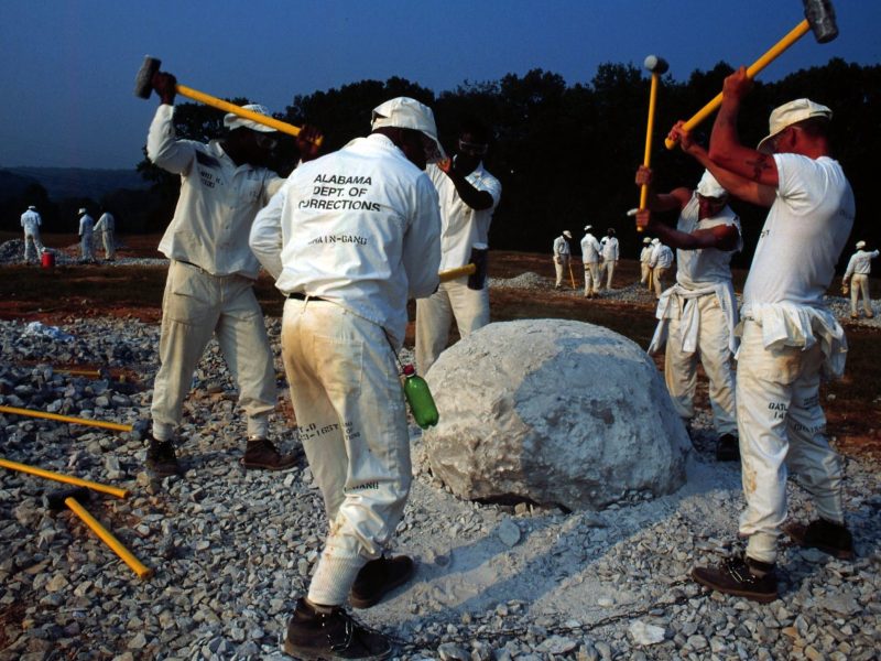 Inmates at the State Penitentiary, Limestone Correctional Center, Limestone, Alabama, August 1995. Photo by Michael Brennan/Getty Images